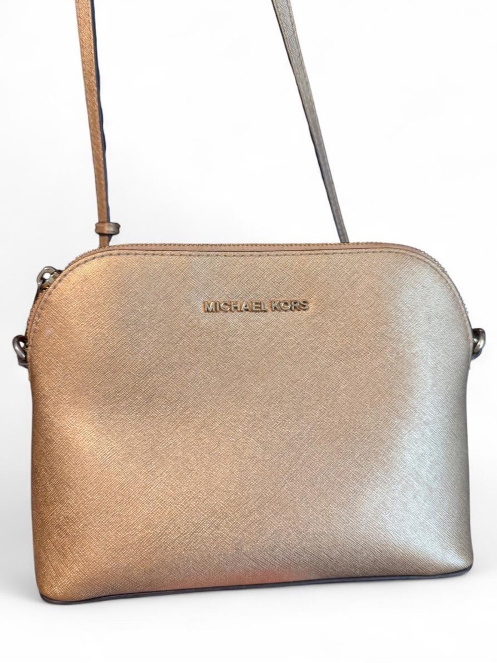 Michael Kors Metallic Gold Dome Crossbody